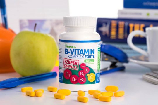 Netamin B-vitamin komplex FORTE tabletta extra magas Bvitamin hatóanyag-tartalom